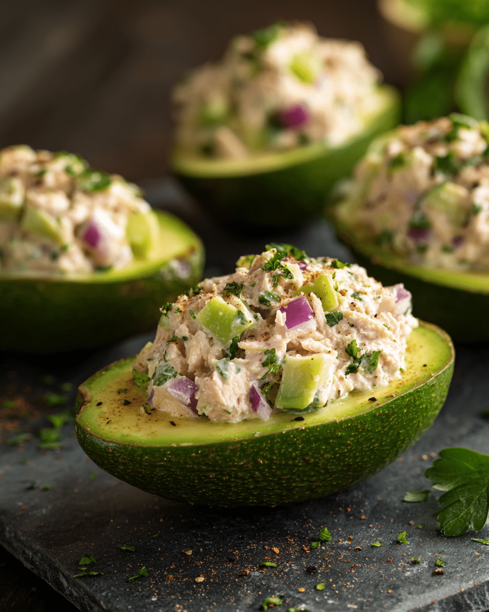 Light Tuna Stuffed Avocados