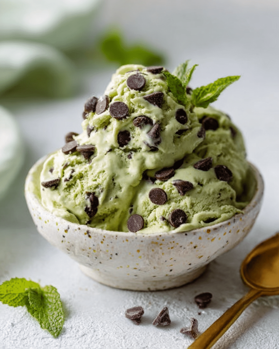 Mint Chocolate Banana Ice Cream