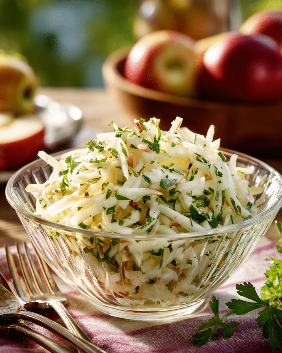 Kohlrabi and Apple Salad – Sweet, Tart & Refreshing