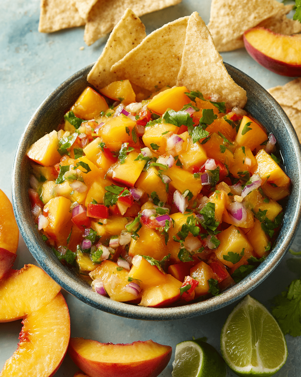 Fresh Peach Salsa with Lime