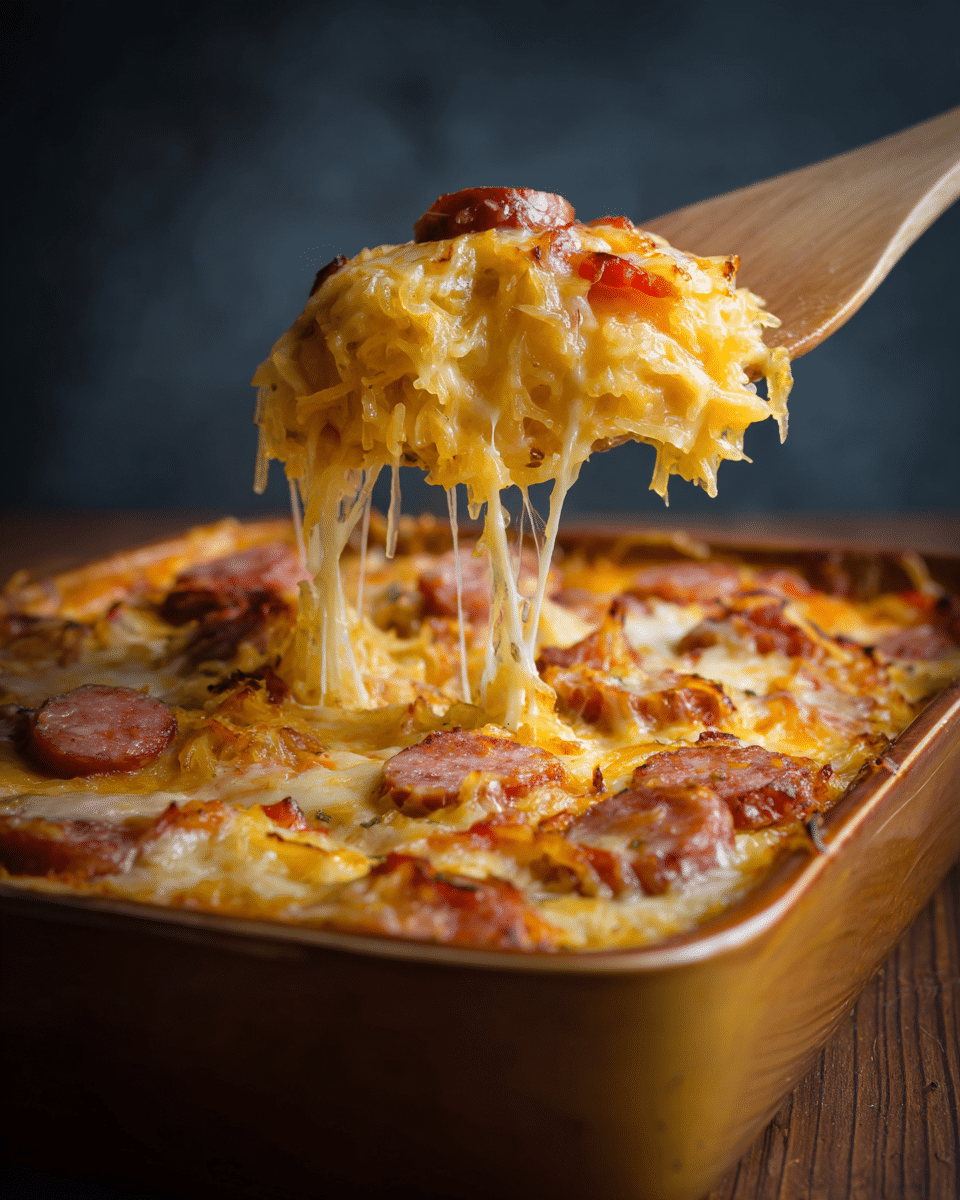 Kielbasa Spaghetti Squash Bake
