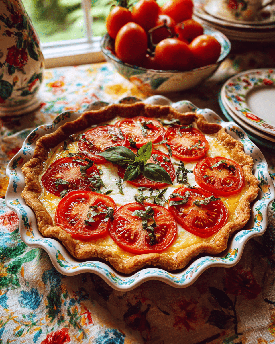 Fresh Tomato Basil Quiche – A Garden-Fresh Classic