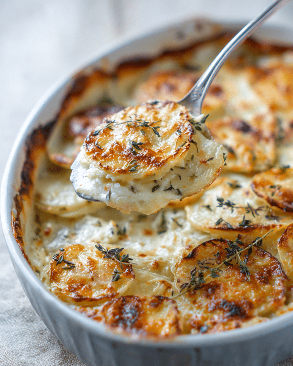 Easy Cheesy Kohlrabi Gratin