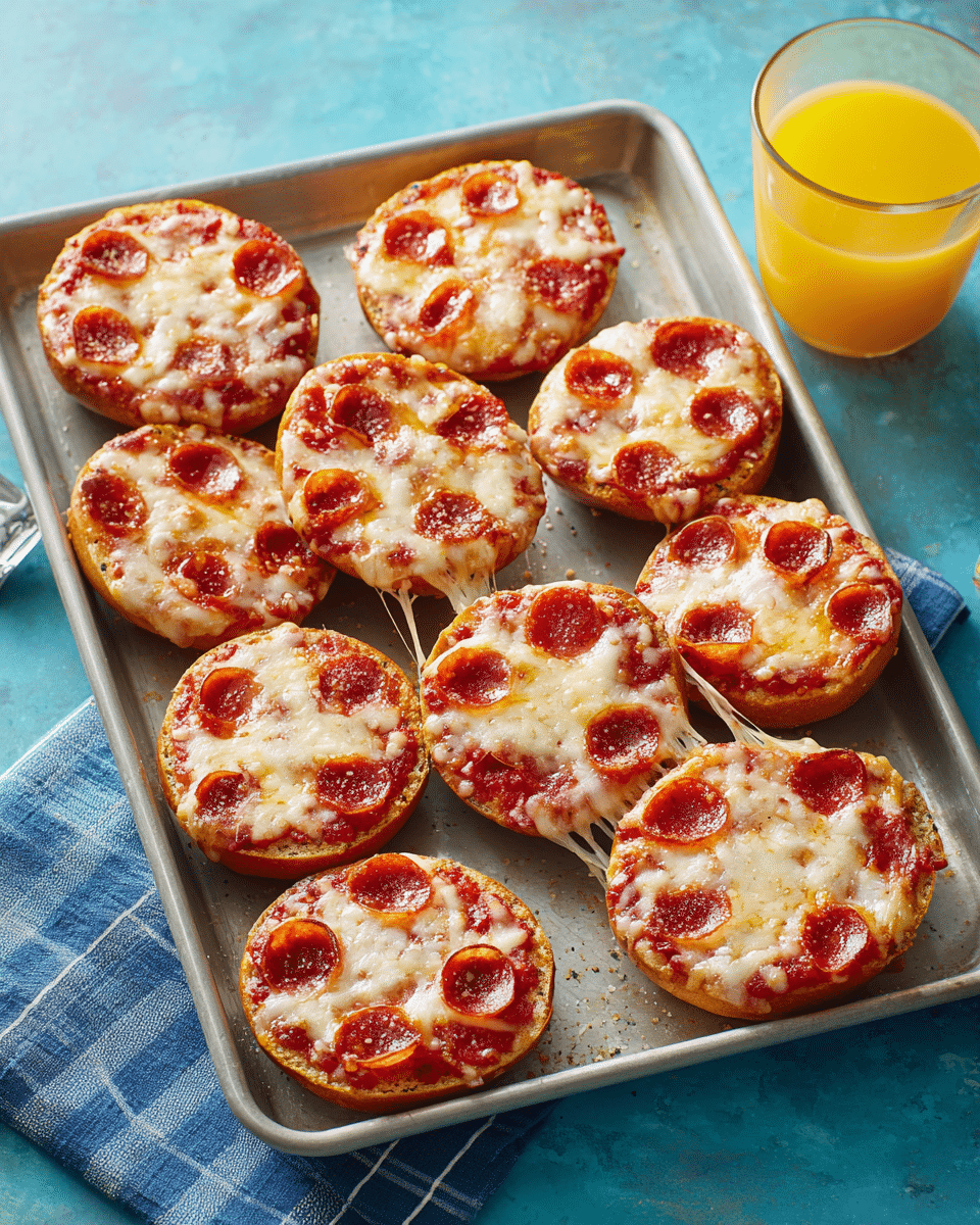 Mini Pizza Bagels – A Fun, Cheesy Back to School Lunch Treat