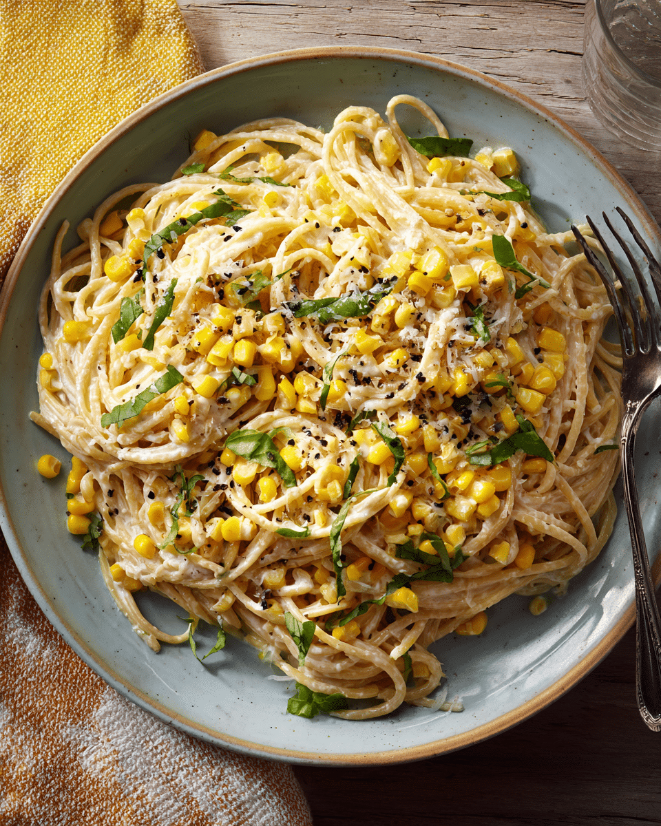 Creamy Corn Pasta – Labor Day Party Hit