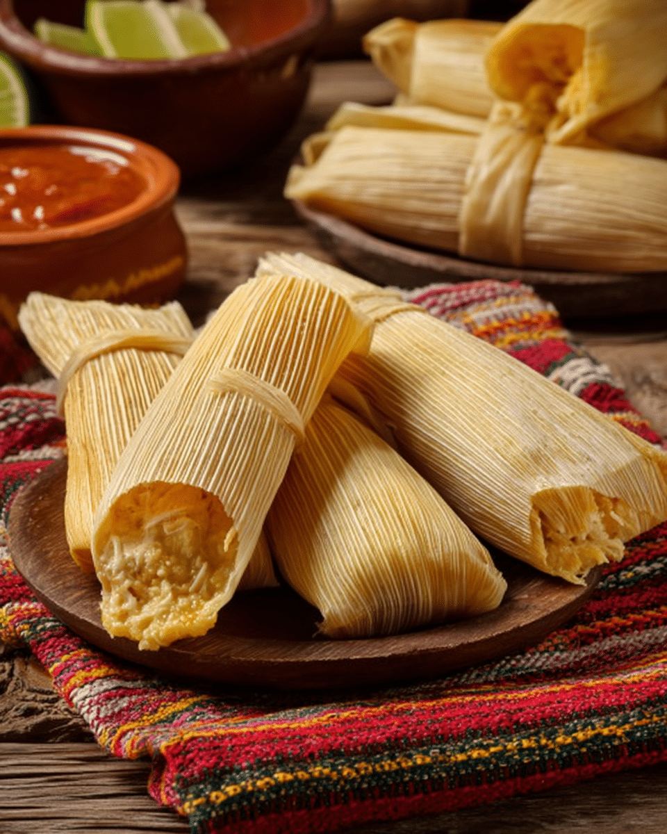 Tamales de Elote or Pork – Steamed, Traditional Mexican Independence Day Food