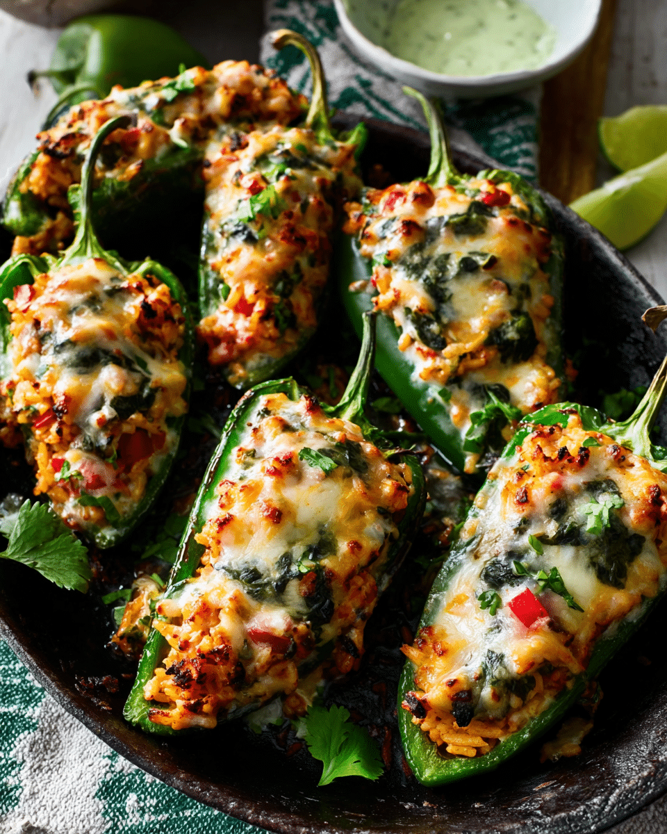 Stuffed Poblano Peppers – Cheesy, Oven-Baked & Mexican-Inspired