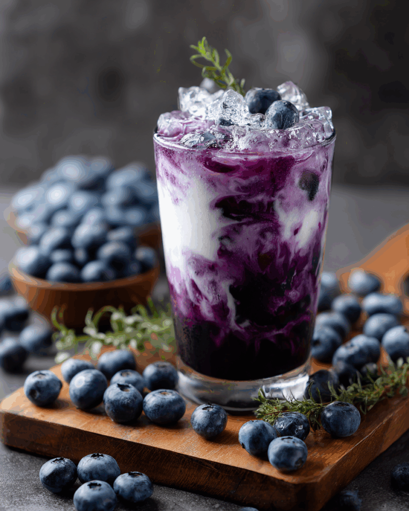 Blueberry Latte Iced Drink – Swirly, Trendy & TikTok Viral Sip