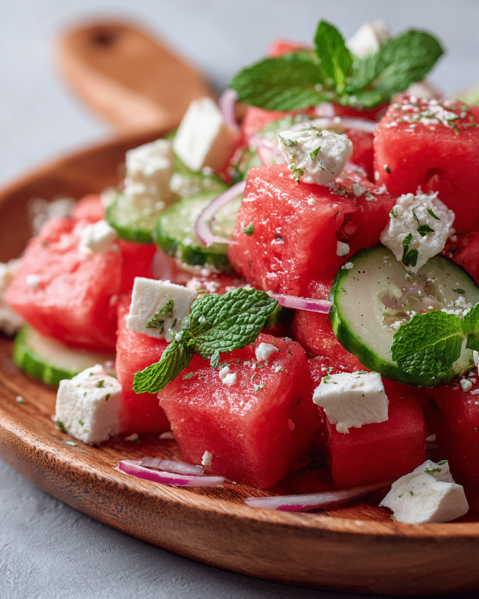 Labor Day Watermelon Feta Mint Salad – Refreshing Cookout Staple