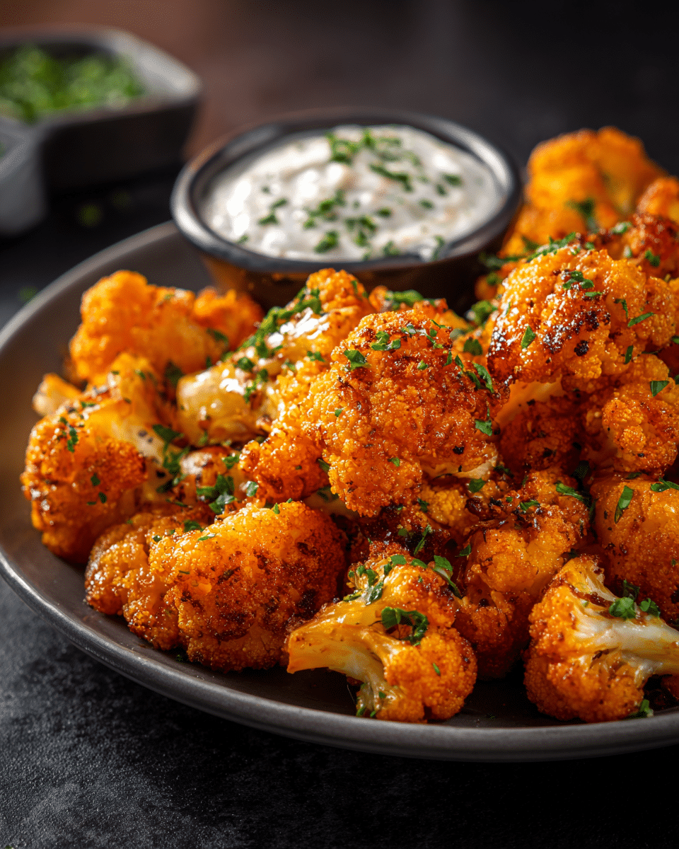 Buffalo Cauliflower Bites – Spicy Vegetarian Football Food