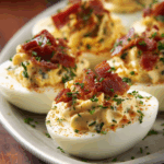 Football Food Bacon‑Cheddar Deviled Eggs – Creamy, Savory & Bite-Sized