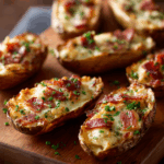 Football Food Potato Skins with Bacon – Crispy, Cheesy & Holding Strong