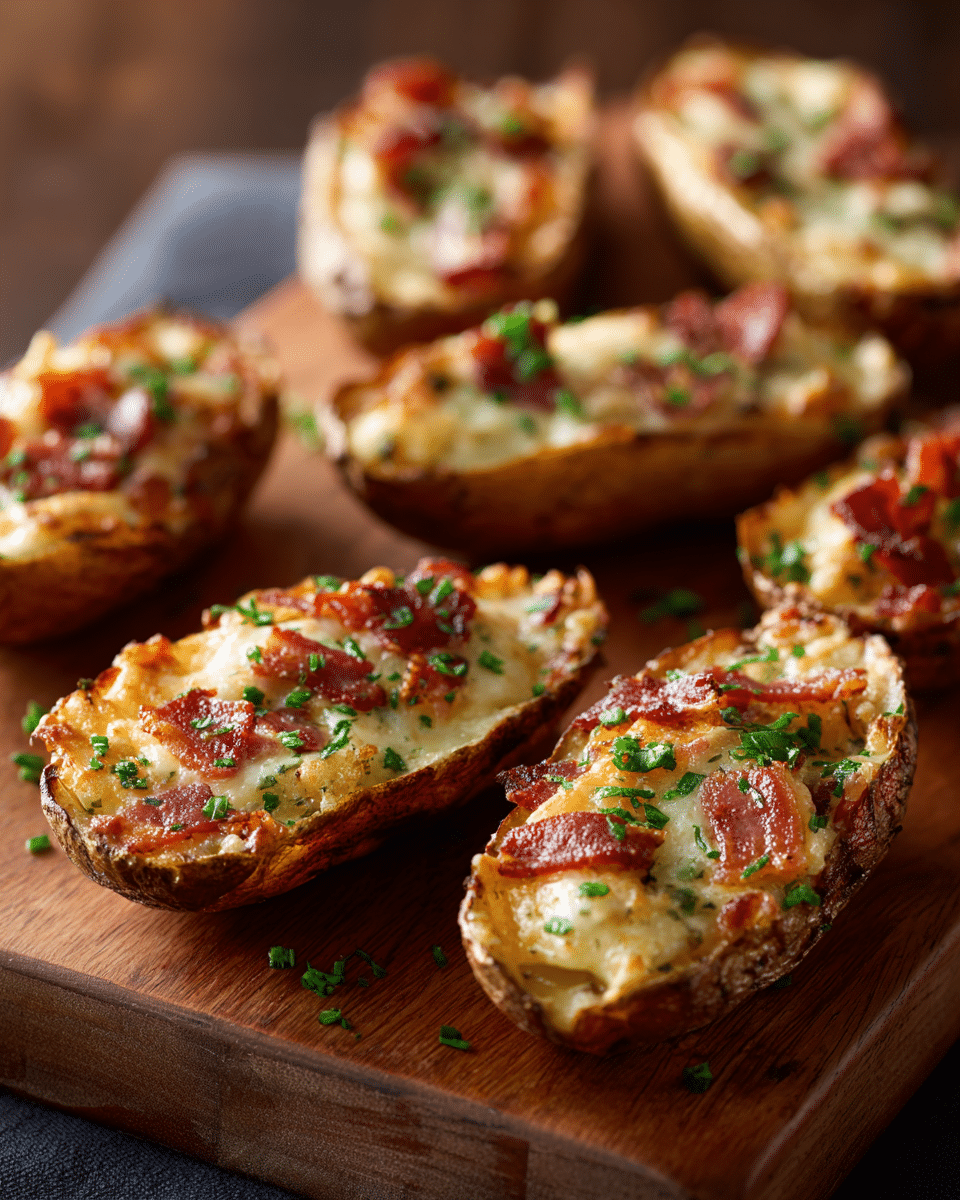 Football Food Potato Skins with Bacon – Crispy, Cheesy & Holding Strong