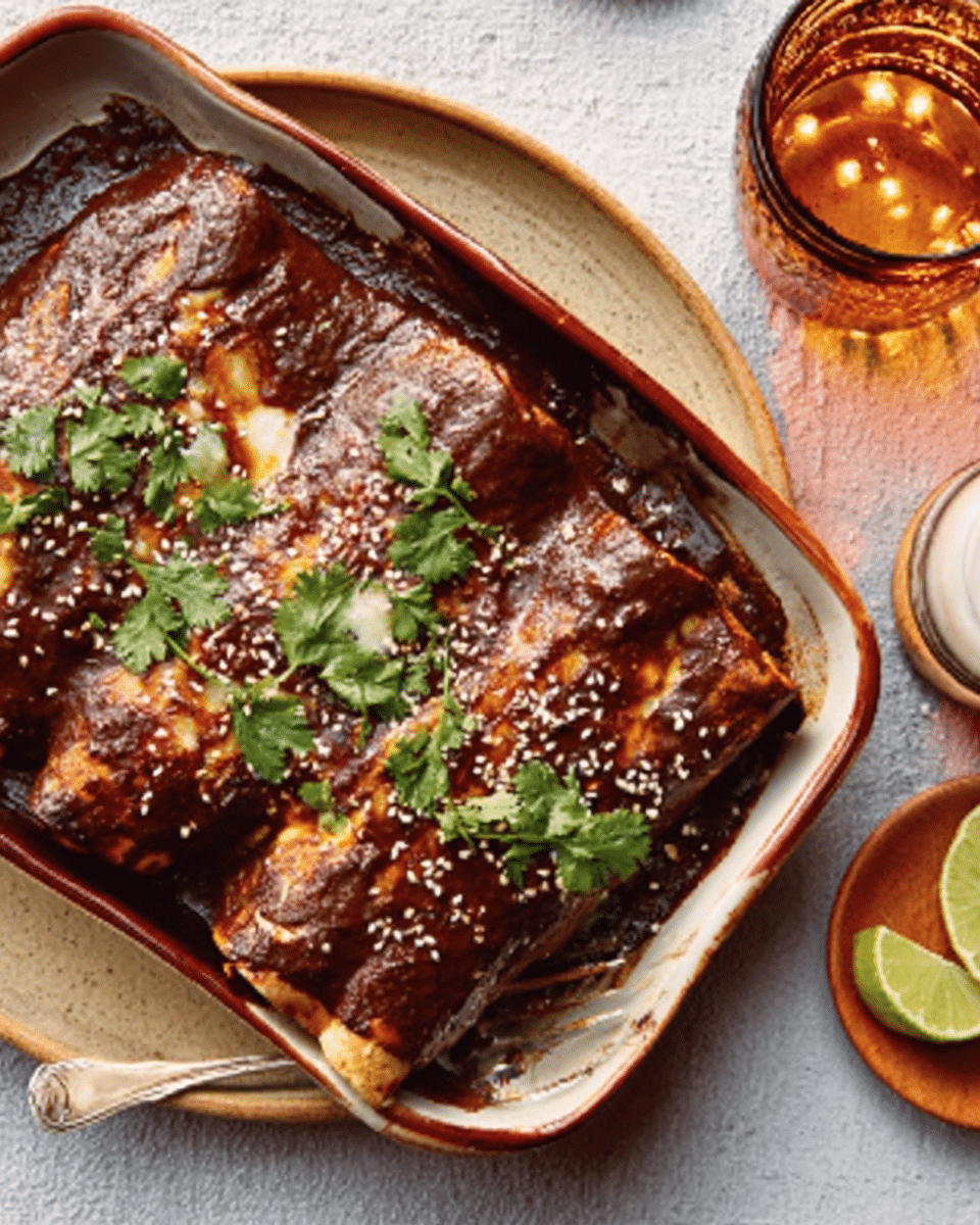 Mole Enchiladas – Saucy, Festive Mexican Independence Day Food