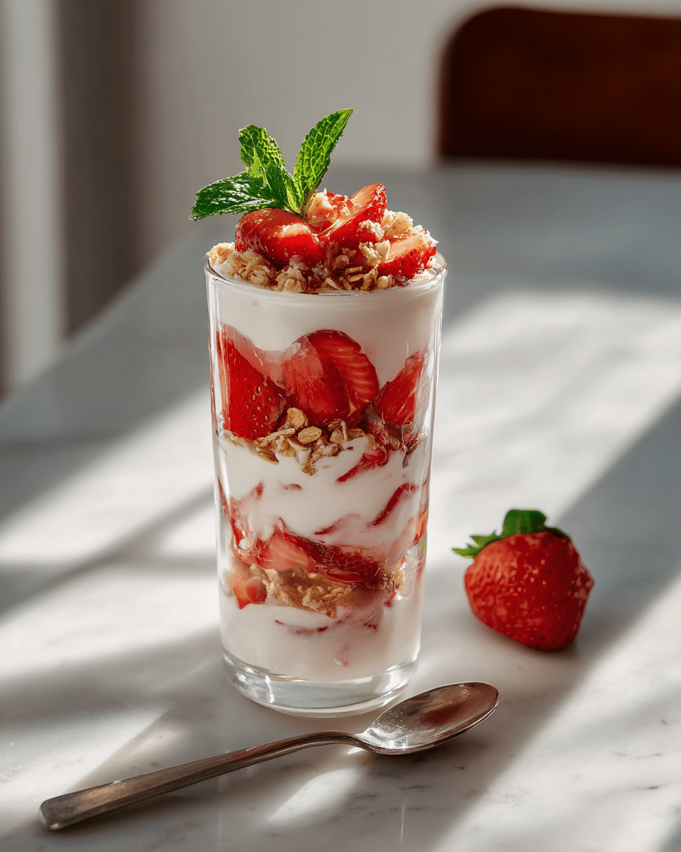 Strawberry Yogurt Parfaits – A Creamy & Sweet Back to School Morning Boost