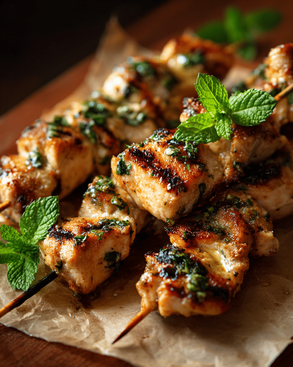 Garlicky Chicken Skewers – Labor Day Grilling Star