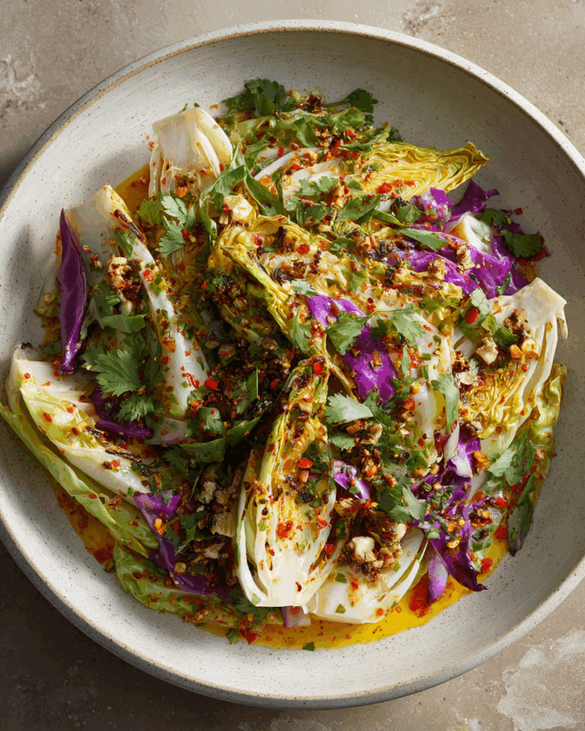 Labor Day Charred Cabbage with Thai Dressing – Bold, Tangy & Charred