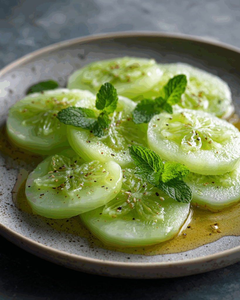 Labor Day Honeydew Carpaccio with Mint – Refreshing, Sweet & Herbaceous