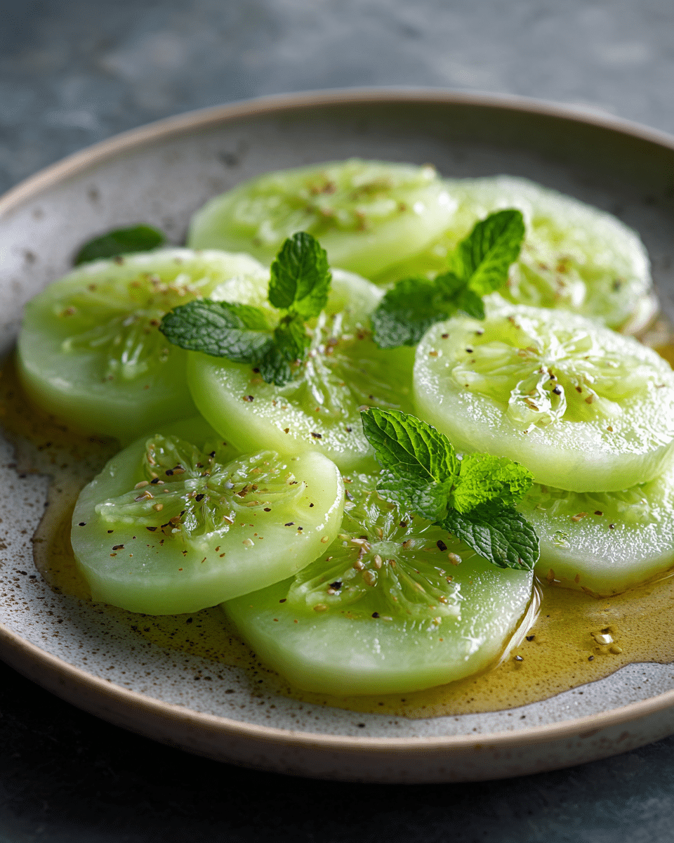 Labor Day Honeydew Carpaccio with Mint – Refreshing, Sweet & Herbaceous