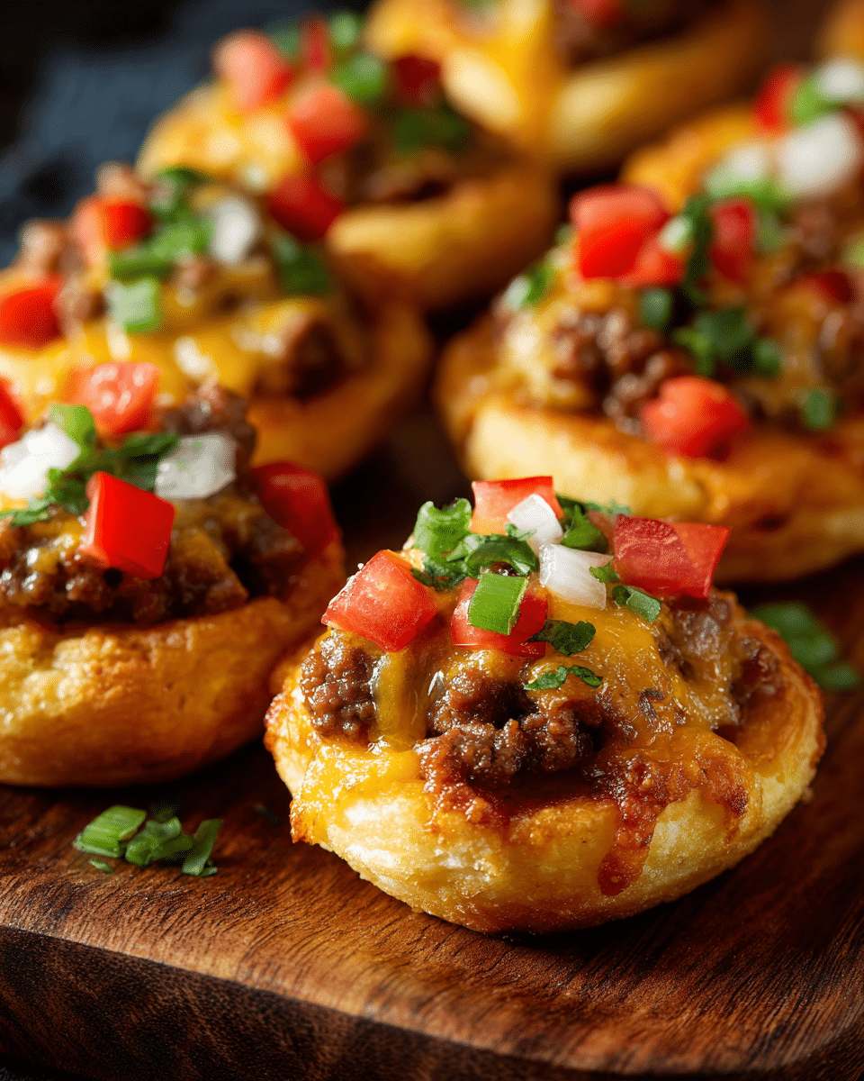 Cheeseburger Pizza Bites – Cheeseburger Flavors Football Food