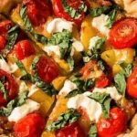 Herbed Patty Pan Squash Tomato Tart with a Healthy Crust