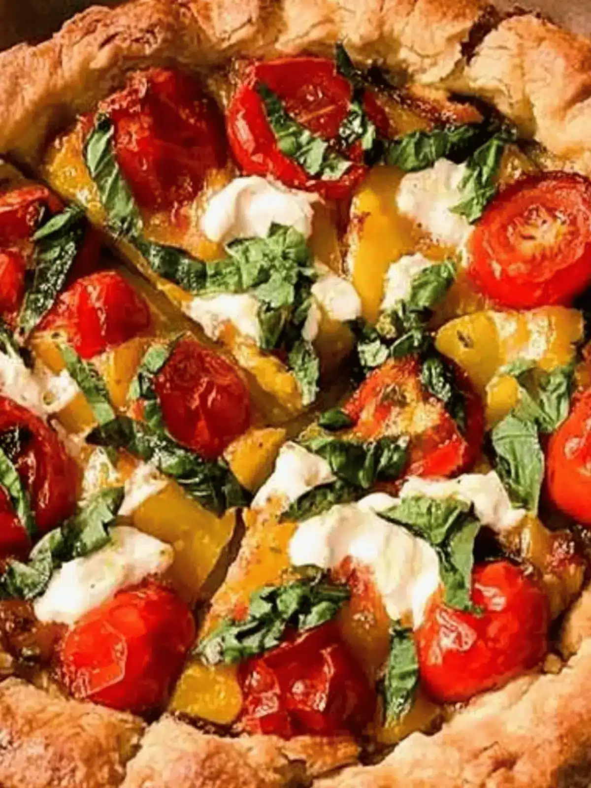 Herbed Patty Pan Squash Tomato Tart with a Healthy Crust