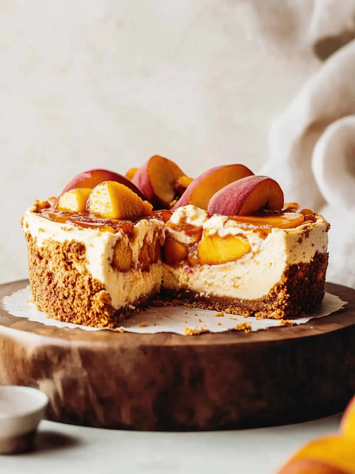 Irresistible Peach Cobbler Cheesecake You Can't Resist