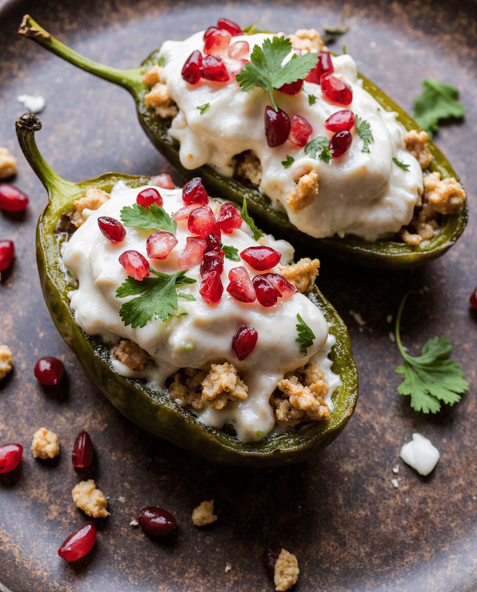 Chiles en Nogada – Patriotic Stuffed Peppers Mexican Independence Day Food