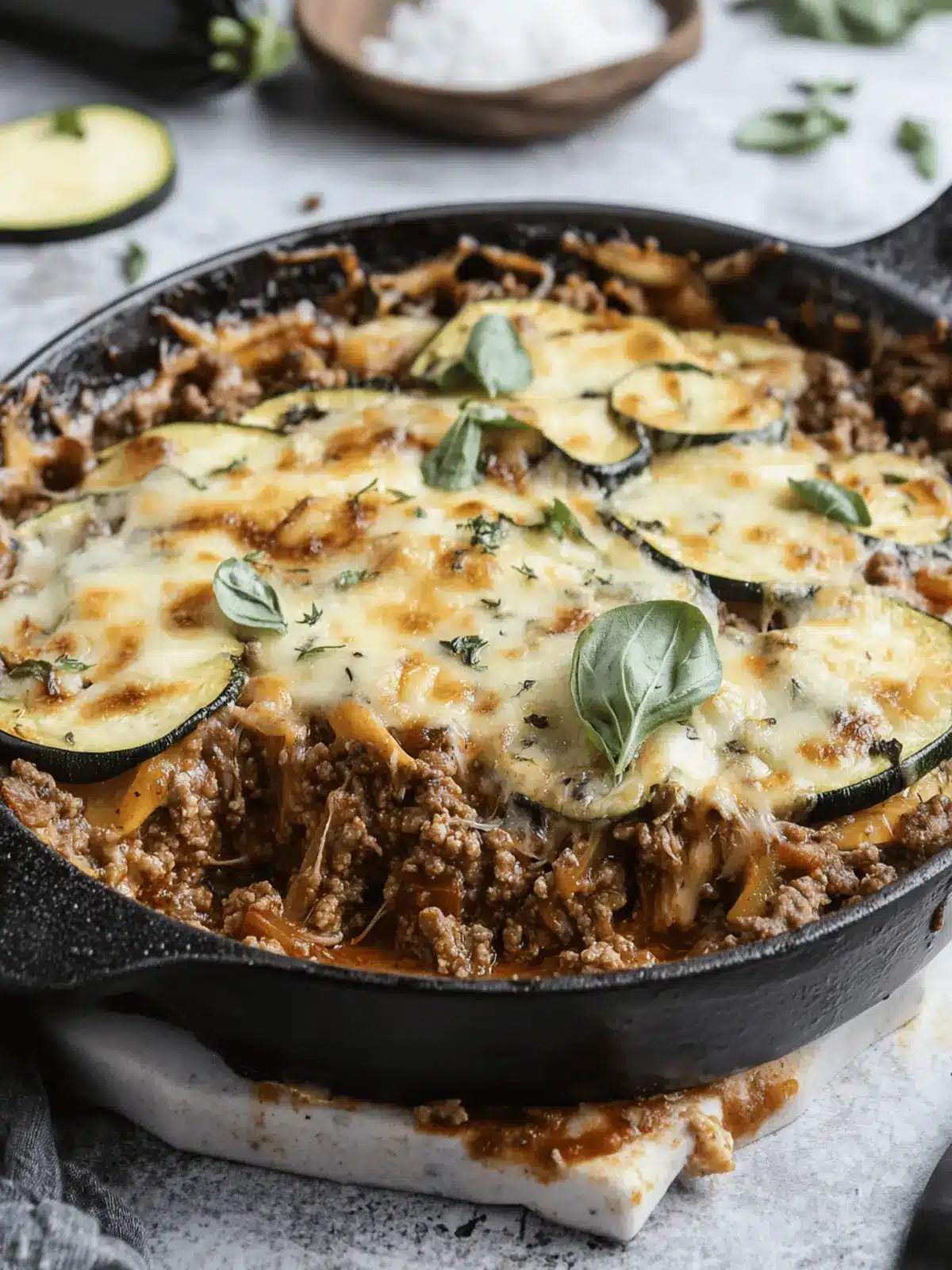 Savory Easy Zucchini Casserole with Ground Beef Low-Carb Delight