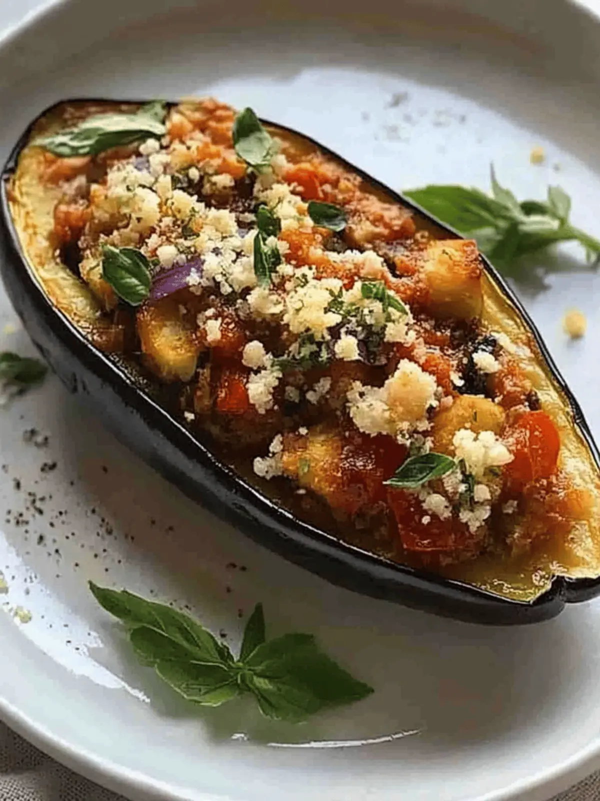 Mediterranean Stuffed Eggplant