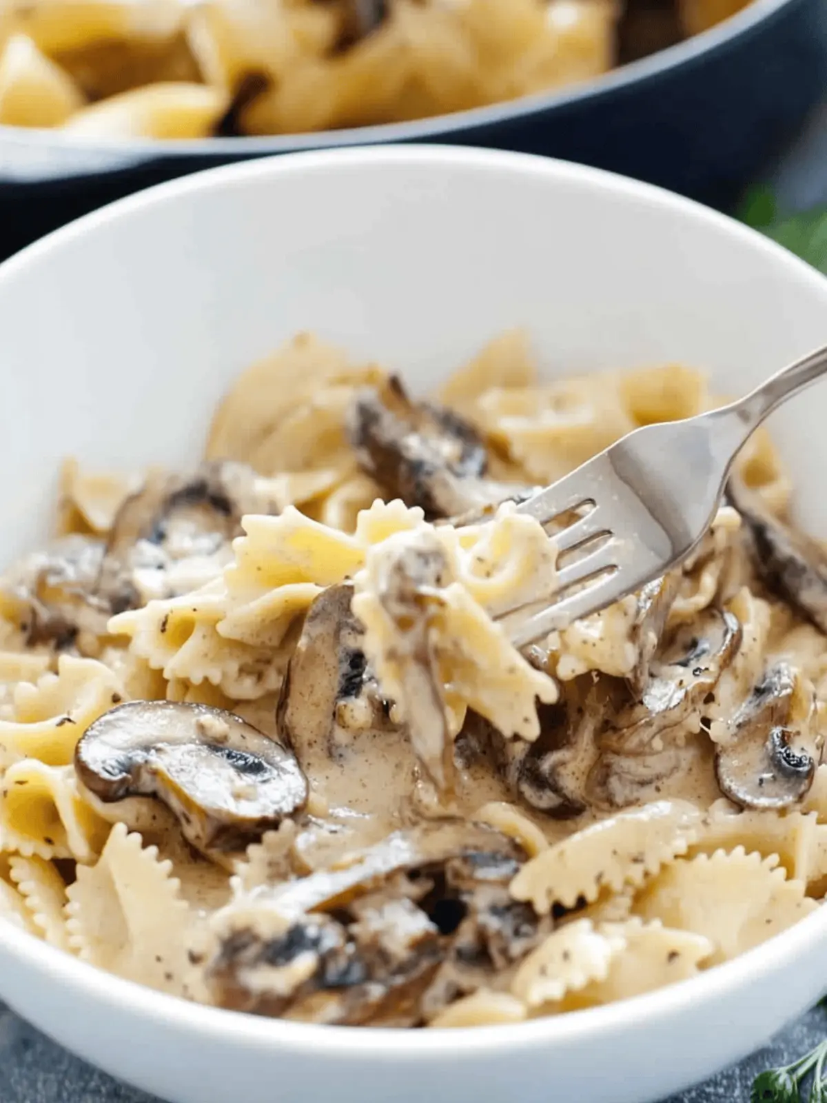 Portobello Mushroom Pasta with Cream Sauce