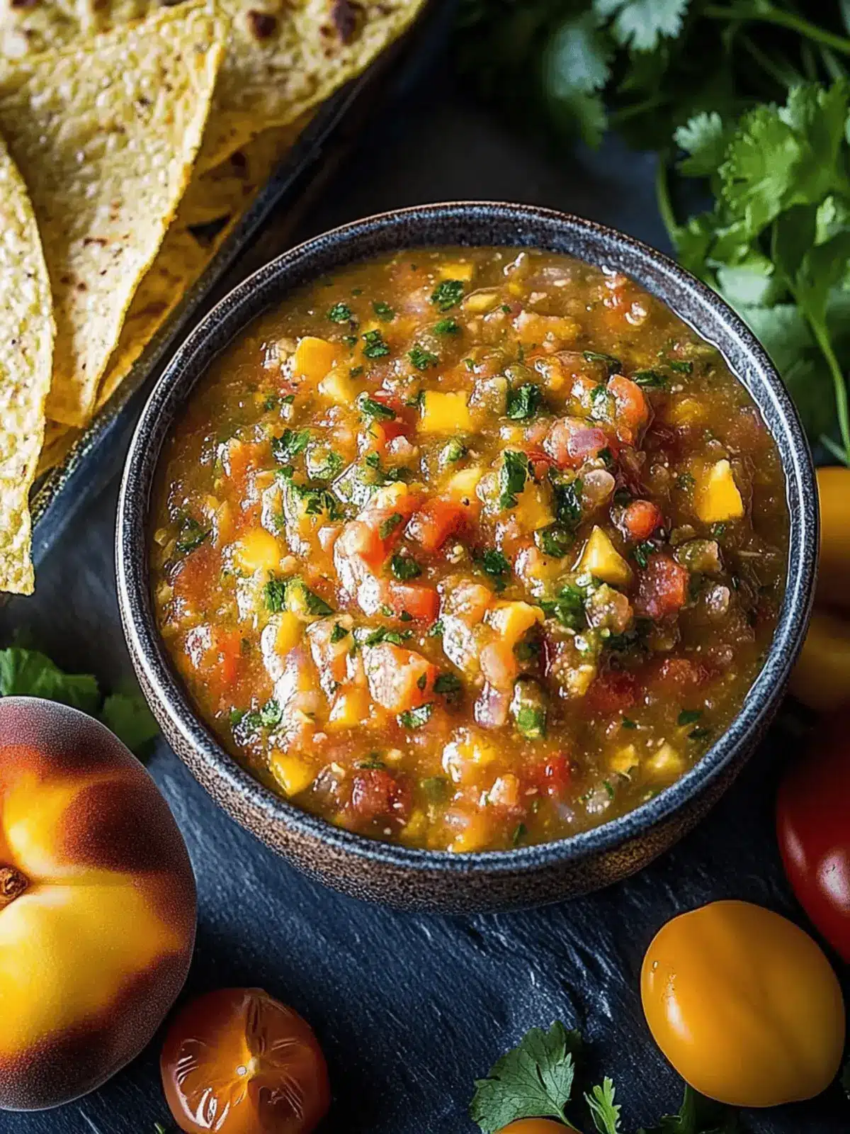 Roasted Peach Salsa
