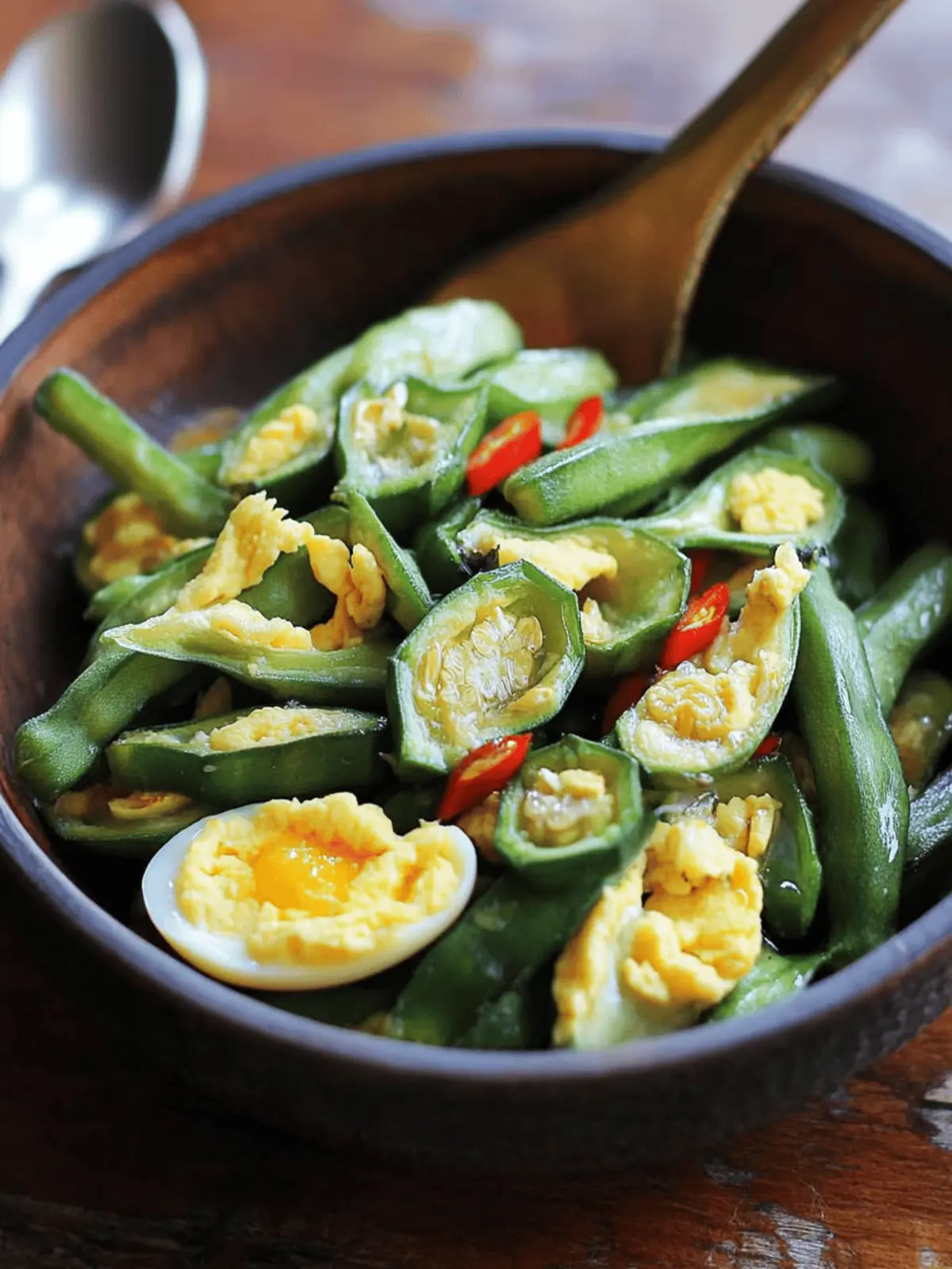 Fresh Sautéed Okra and Egg