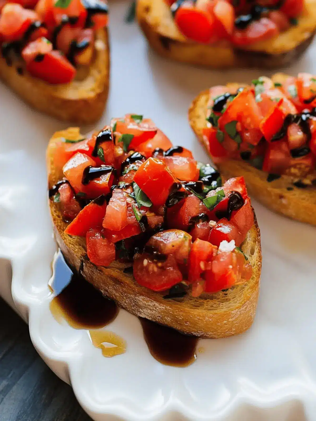 Tomato Basil Bruschetta with Balsamic Drizzle