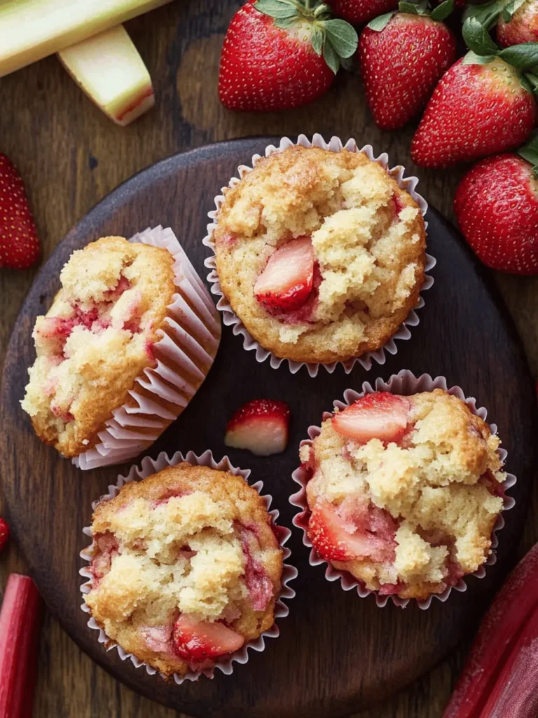 Strawberry Rhubarb Muffins