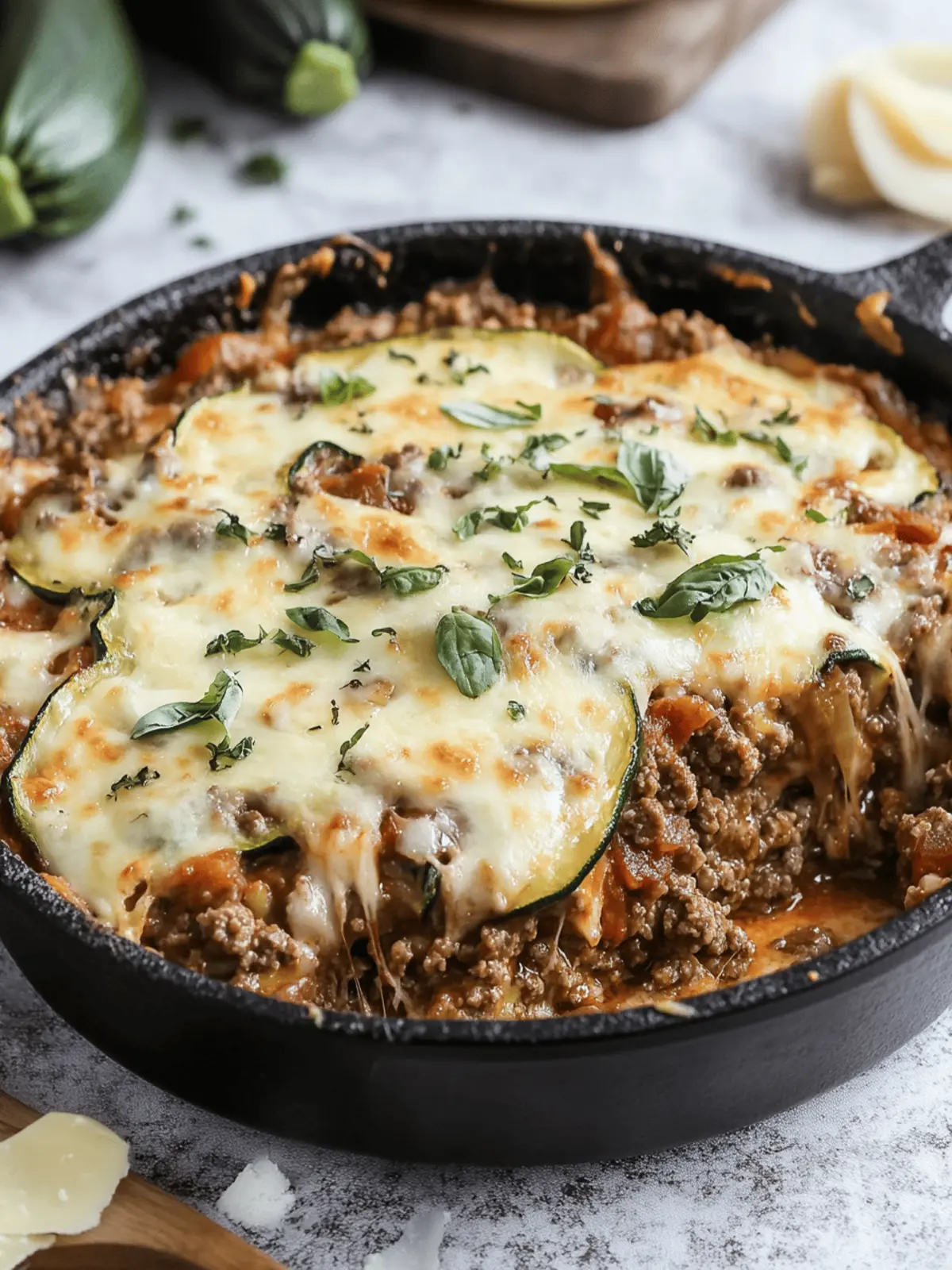 Easy Zucchini Casserole with Ground Beef (Low-Carb)