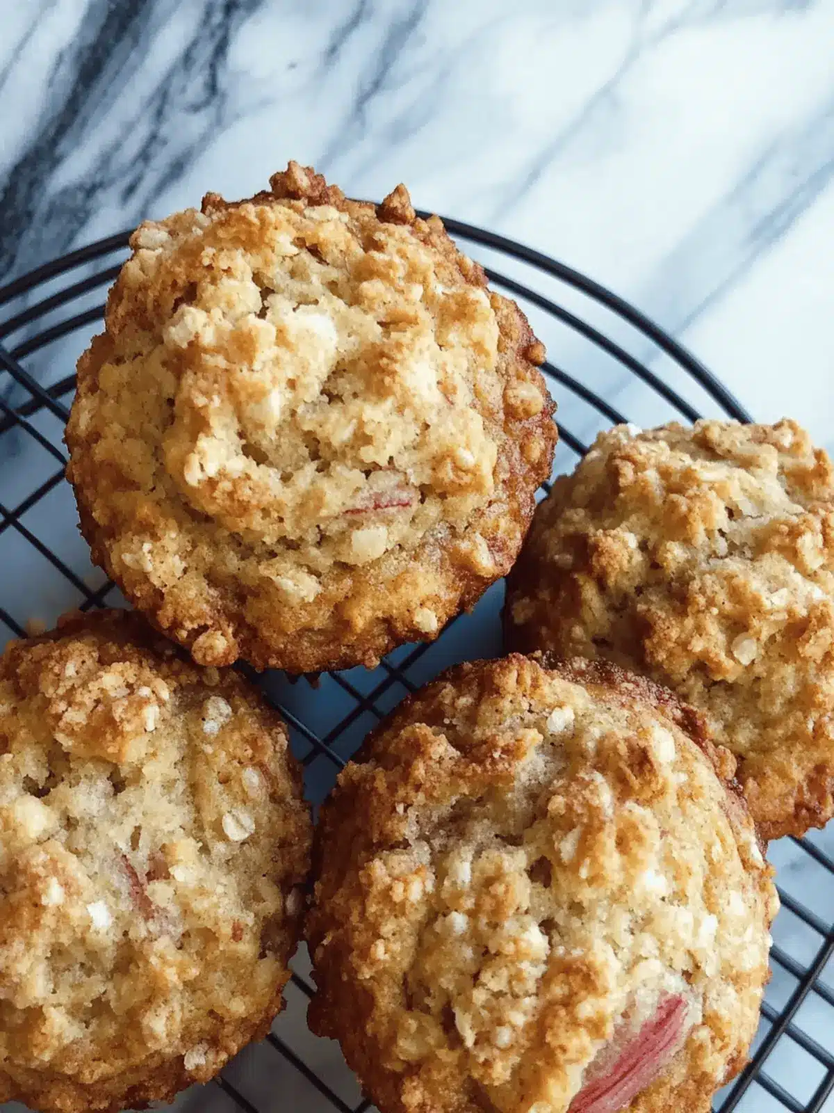 Lemon Rhubarb Spelt Muffins with Streusel