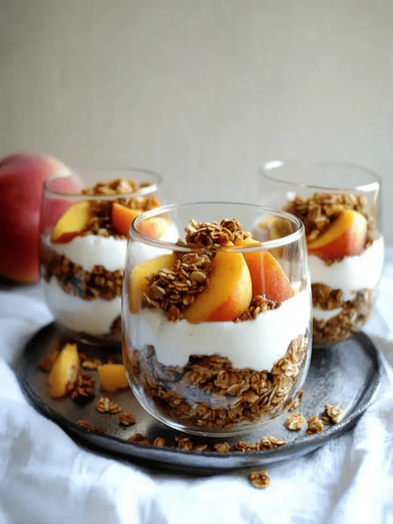 peach yogurt & brown sugar granola parfaits