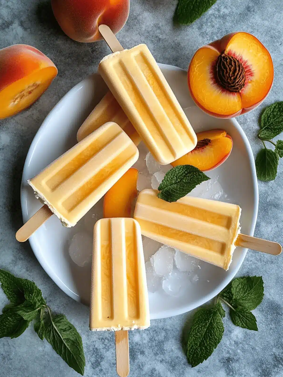 Homemade Peaches and Cream Popsicles