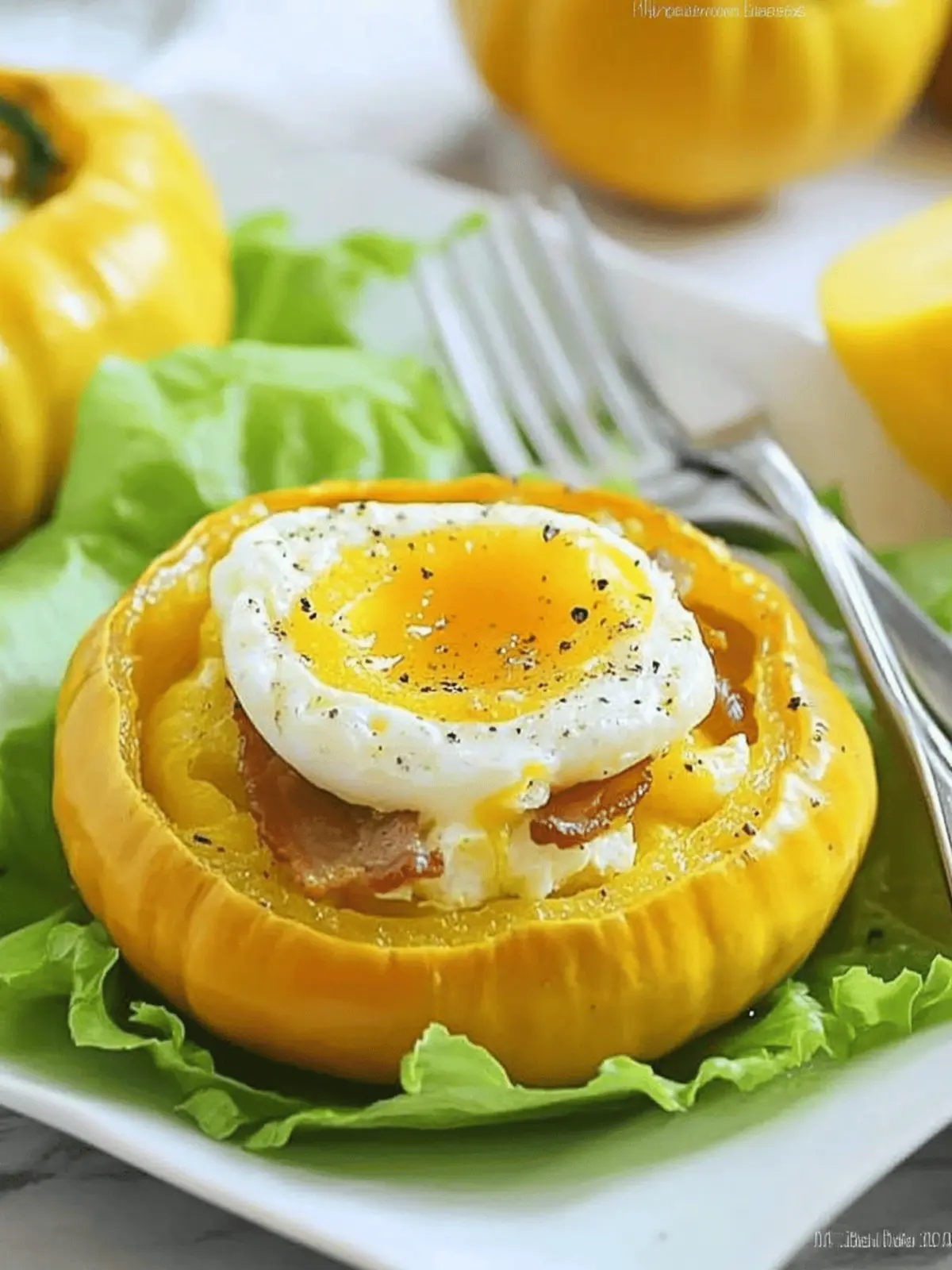 Bacon & Egg Stuffed Pattypan Squash: A Keto Delight
