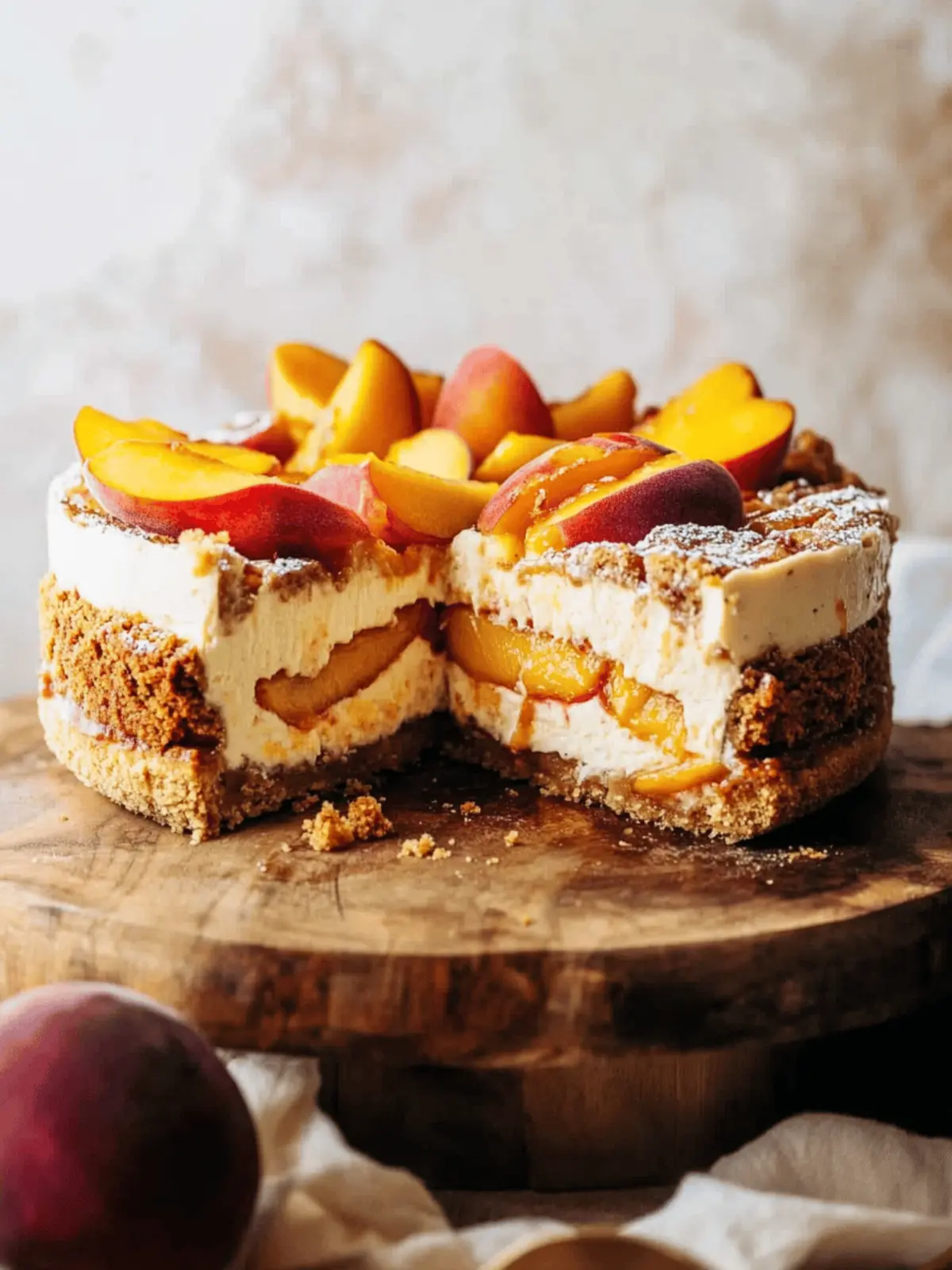 Peach Cobbler Cheesecake