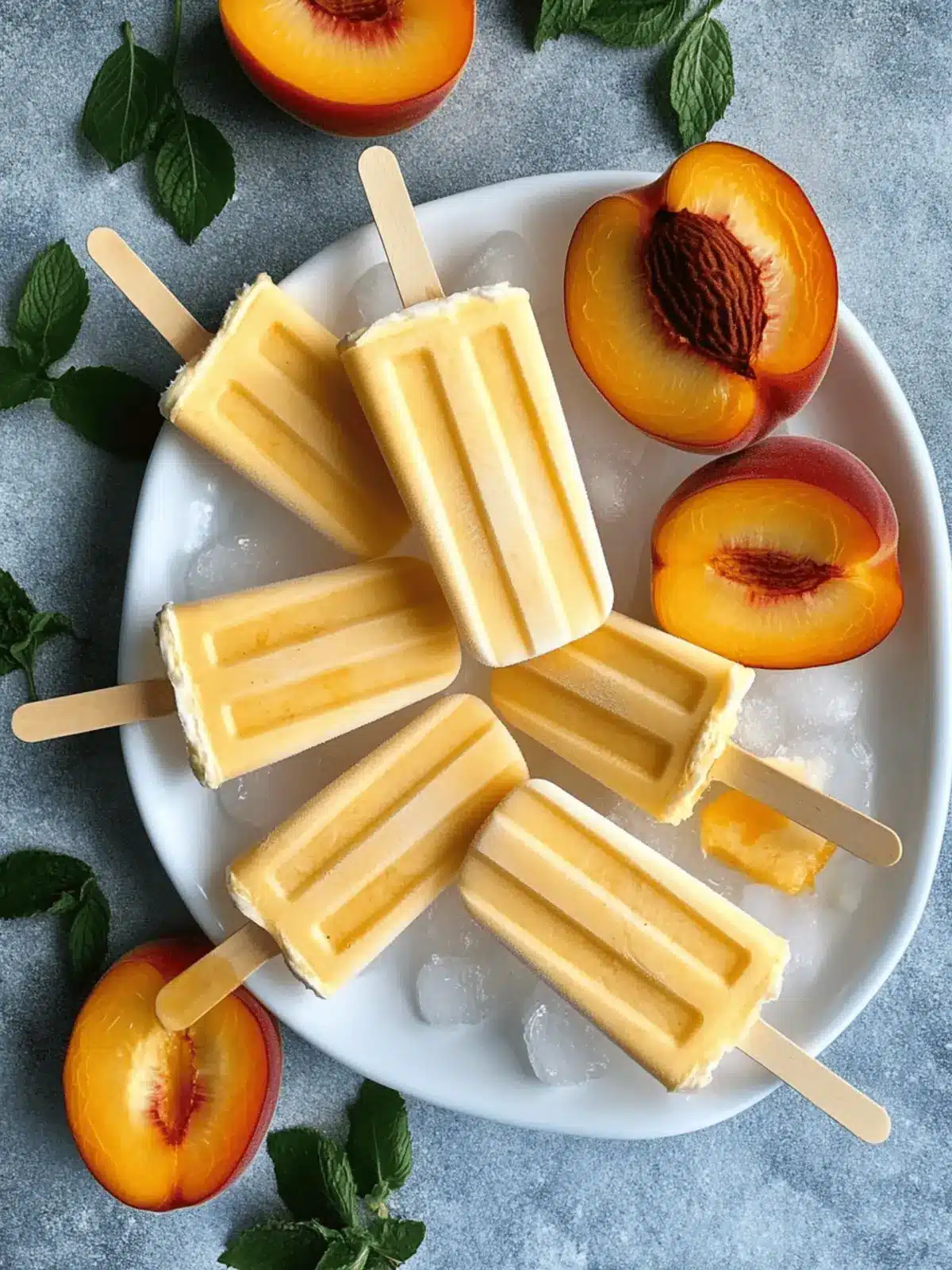Homemade Peaches and Cream Popsicles