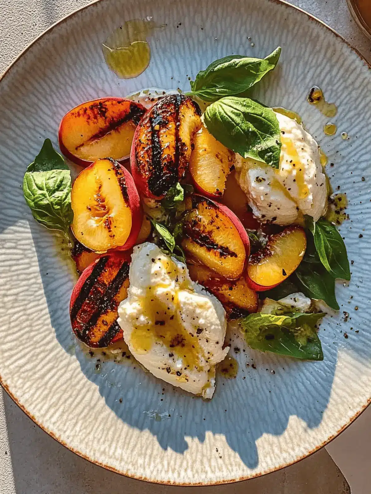 Grilled Peach & Burrata Salad