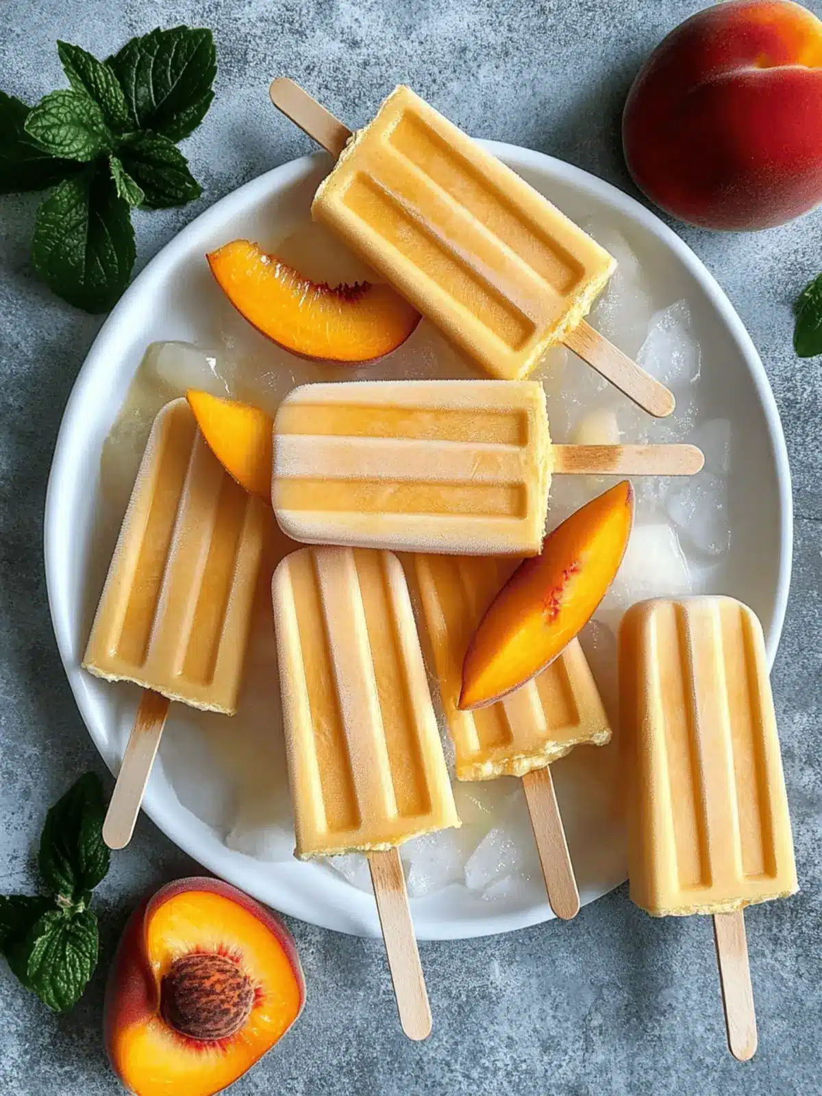 Homemade Peaches and Cream Popsicles