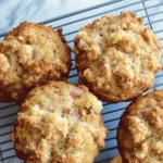 Lemon Rhubarb Spelt Muffins with Streusel
