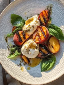 Grilled Peach & Burrata Salad