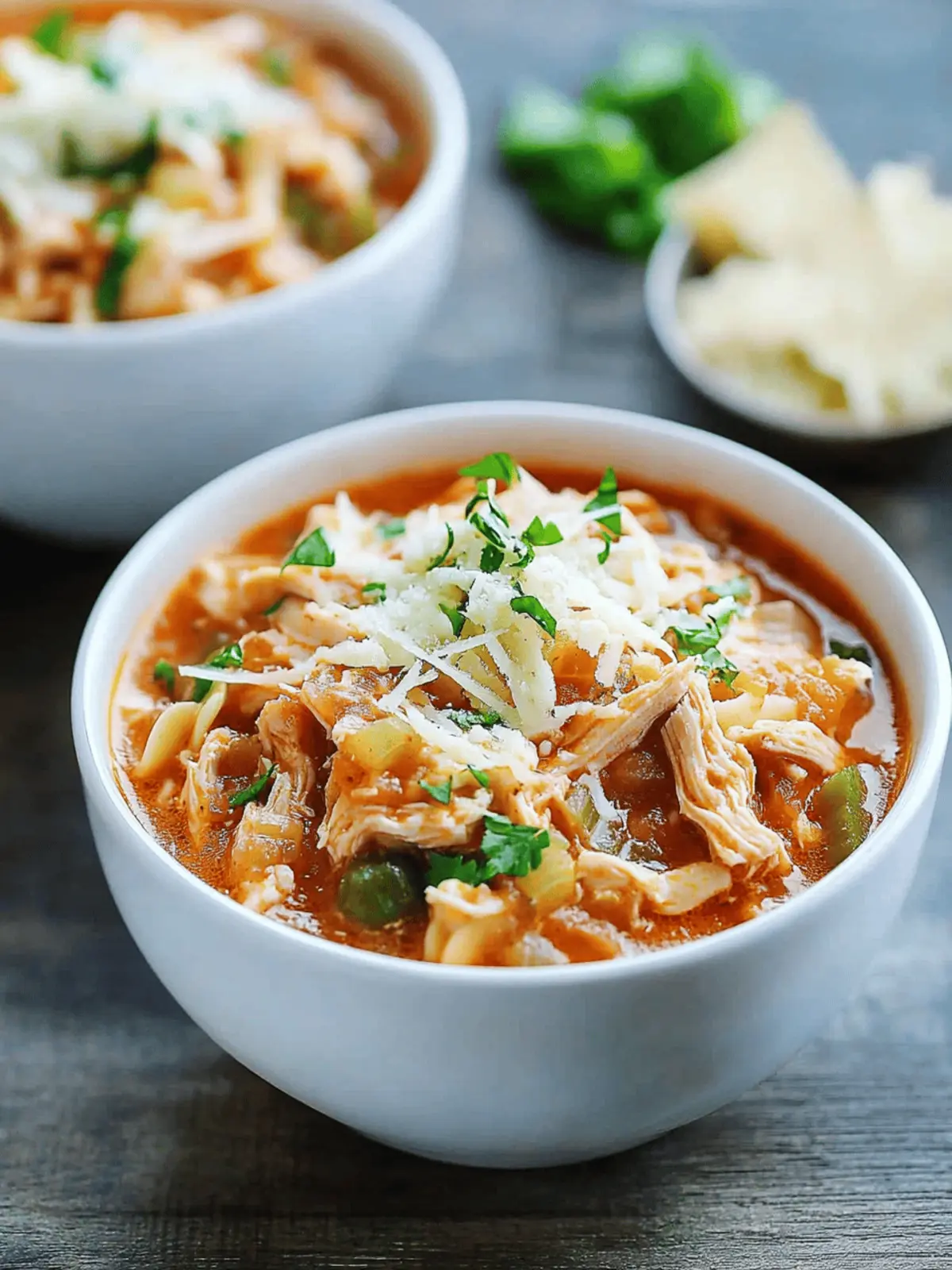Crockpot Chicken Parmesan Soup