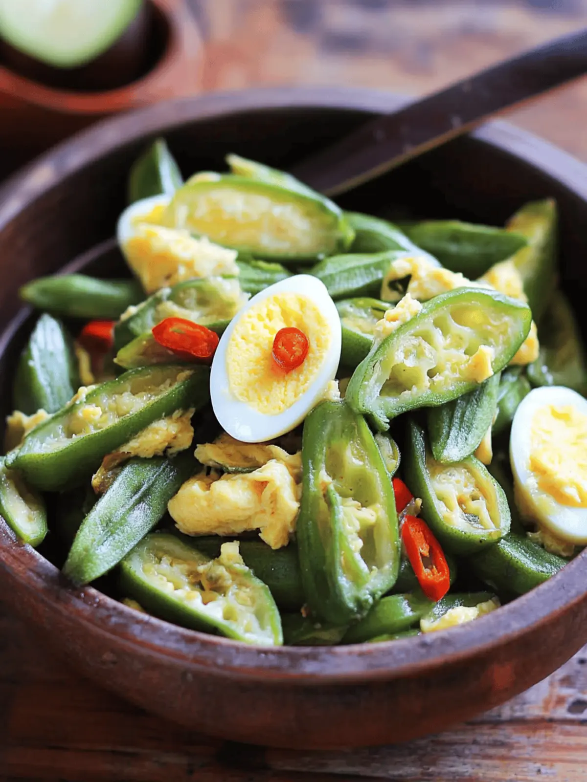 Fresh Sautéed Okra and Egg