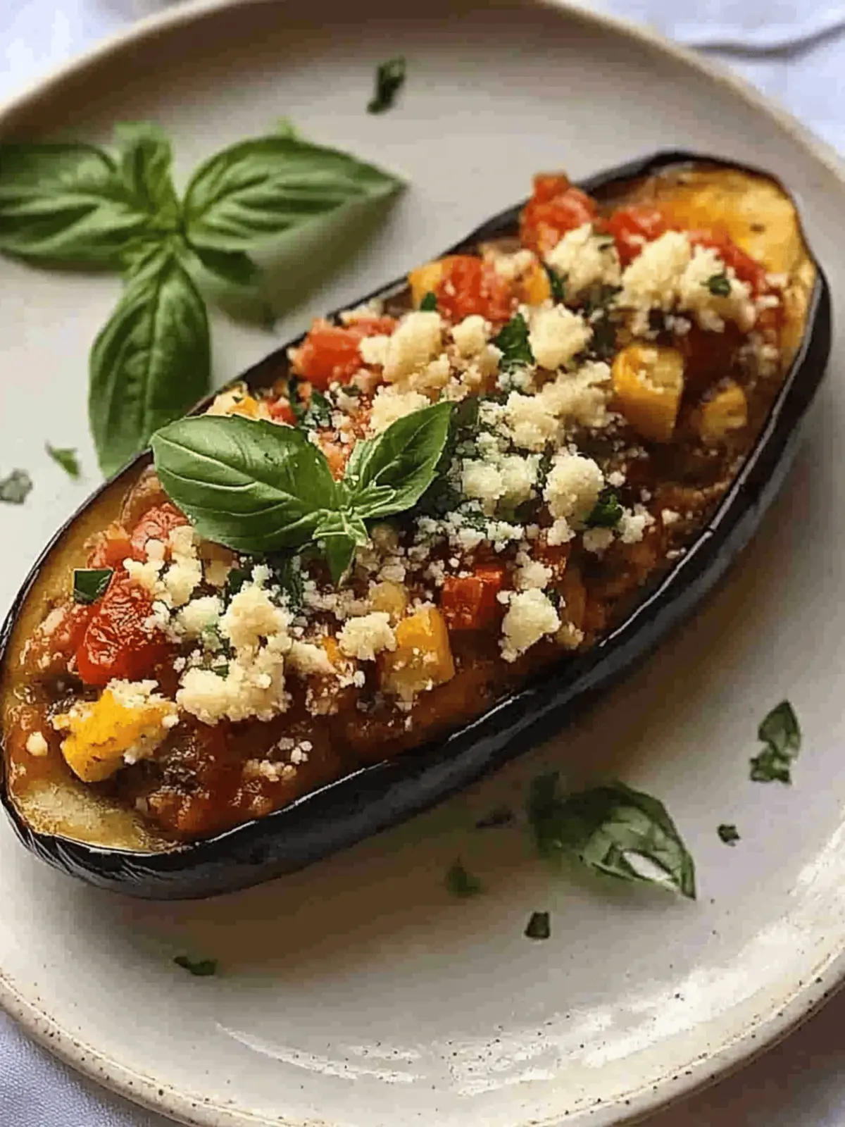Mediterranean Stuffed Eggplant