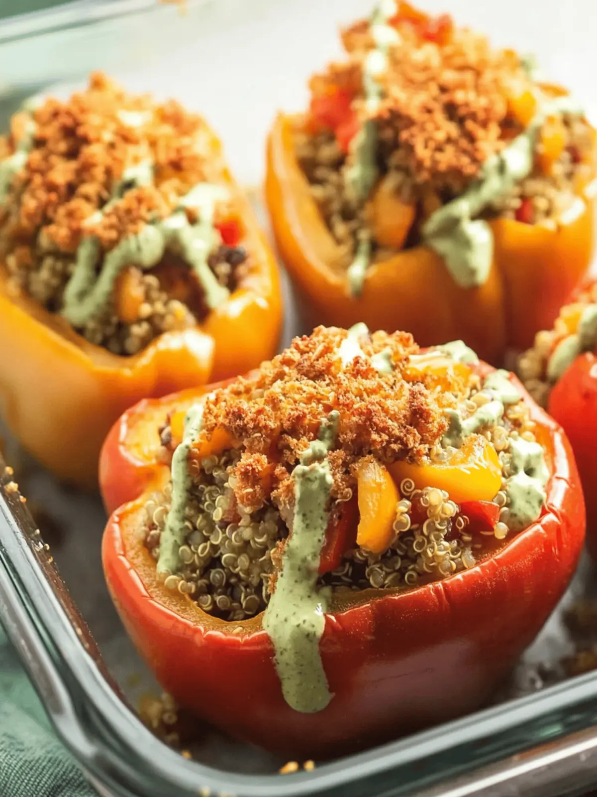 Veggie Quinoa Stuffed Peppers